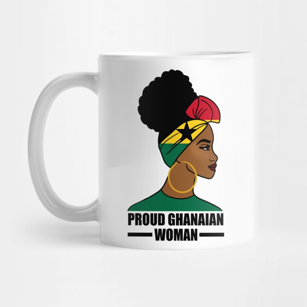 Proud Ghanaian Woman, Ghana Flag, African by dukito